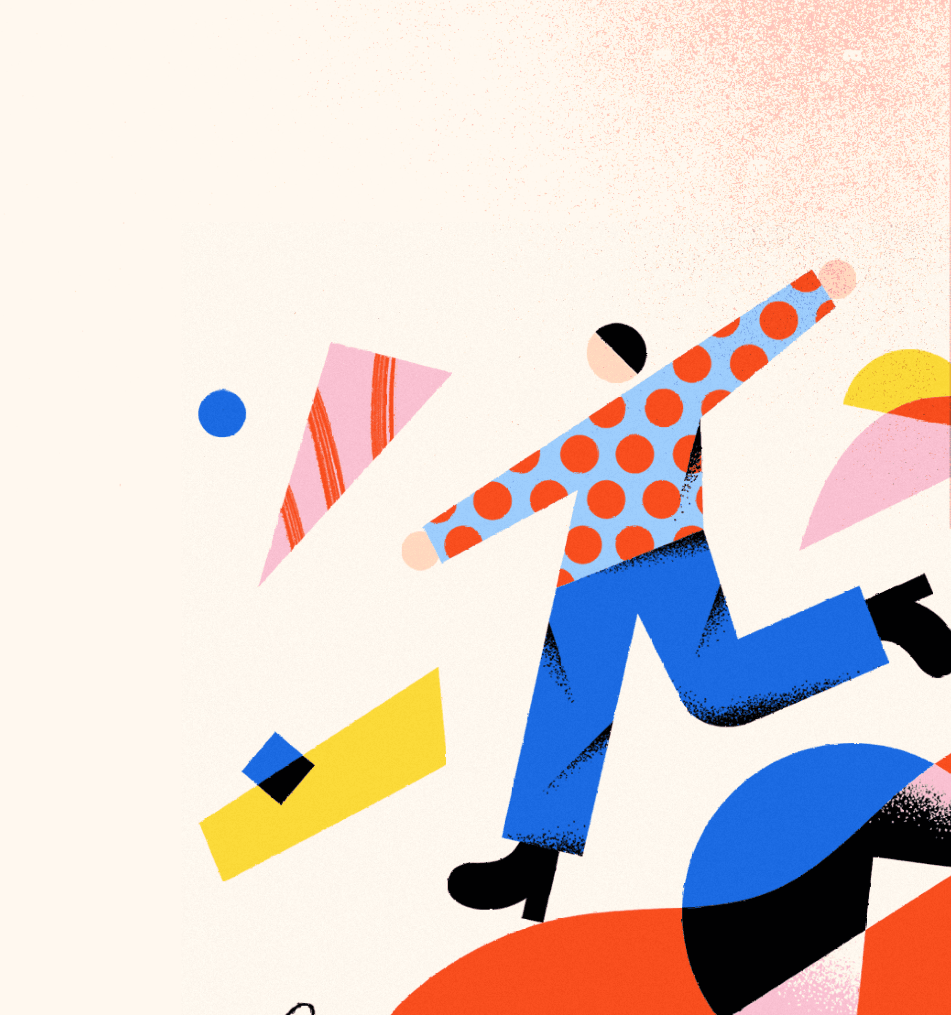 abstract person running free